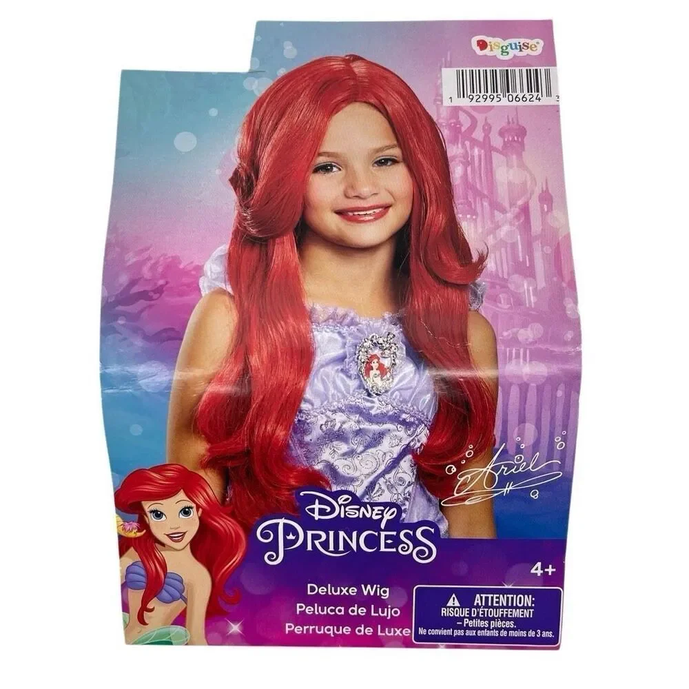 Disney Princess The Little Mermaid Ariel Red Deluxe Wig Kids Ages 4+ Halloween - Picture 13 of 14